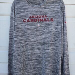 Nike Dri-FIT NFL Arizona Cardinals Long Sleeve Shirt Mens Large Gray Red EUC